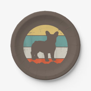 Frenchie Gift   Vintage French Bulldog Gift Paper Plate