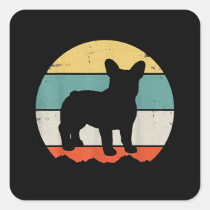 Frenchie Gift   Vintage French Bulldog Gift Square Sticker