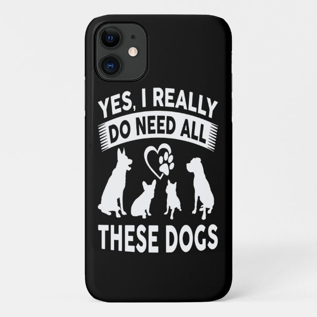 Frenchie Gift |Yes, I Really Do Need All These Dog Case-Mate iPhone Case (Back)