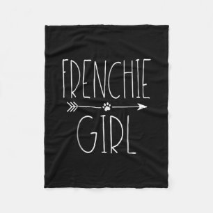 frenchie girl i love my french bulldog dog gift fleece blanket