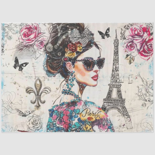 Frenchie Girl One Tissue Paper (Front)