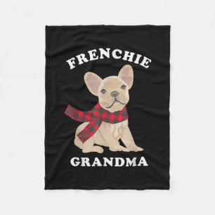 Frenchie Grandma Gift French Bulldog Xmas Family Fleece Blanket