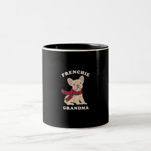 frenchie grandma gift   french bulldog xmas gift Two-Tone coffee mug