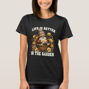 Frenchie Grandpa Gnome For Mom Life Is Better In T T-Shirt