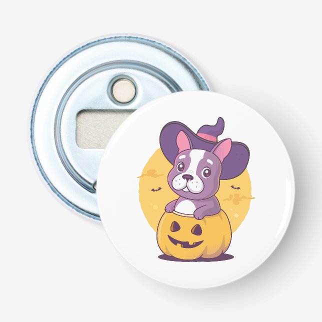 Frenchie Halloween Bottle Opener (Front)