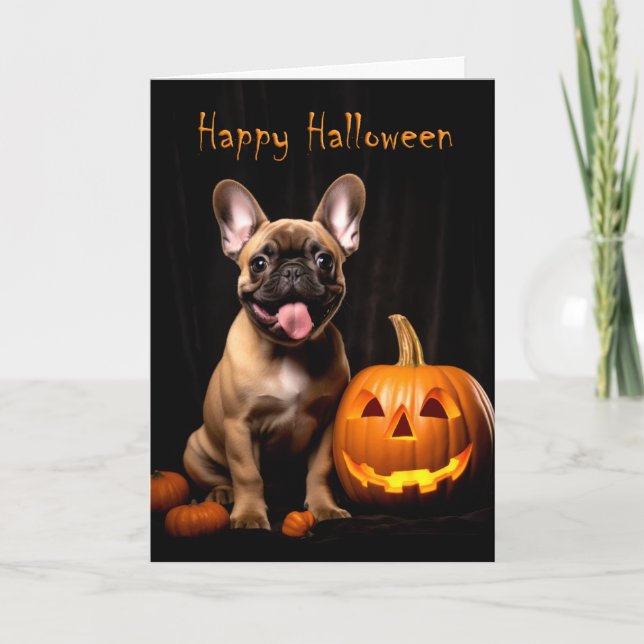 Frenchie Halloween Card (Front)