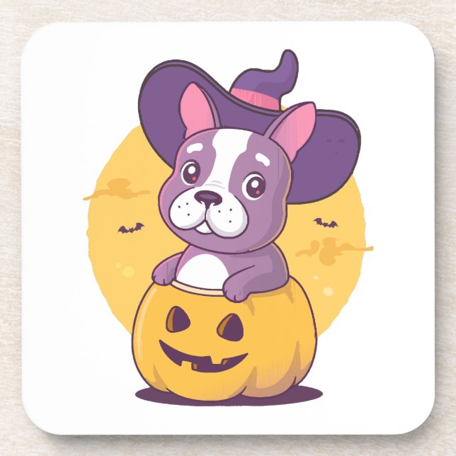 Frenchie Halloween Coaster (Front)