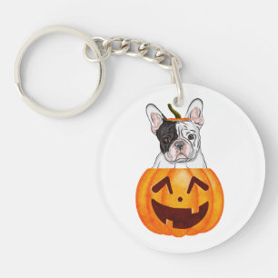 Frenchie Halloween   Key Ring
