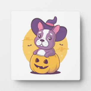 Frenchie Halloween Plaque