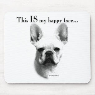 Frenchie Happy Face Mouse Mat