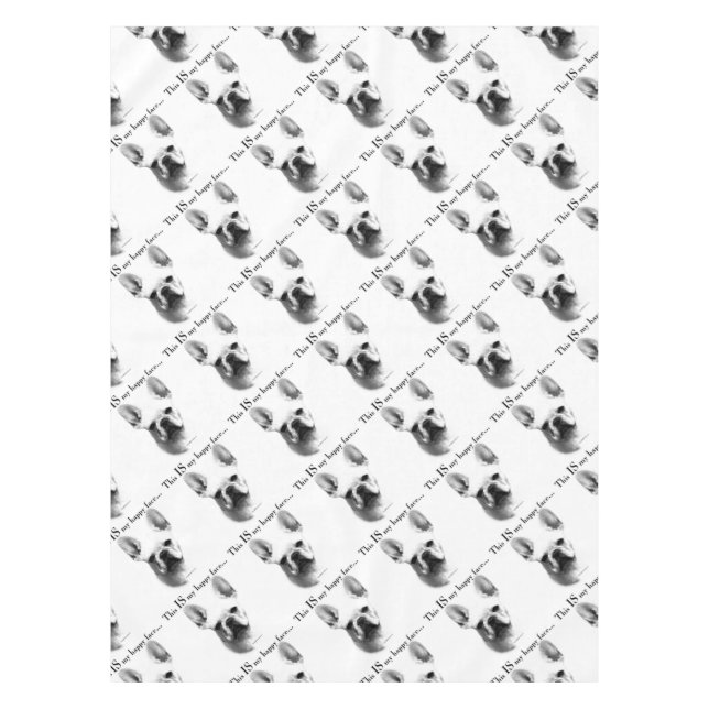 Frenchie Happy Face Tablecloth (Front)