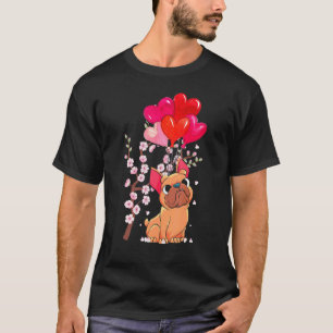 Frenchie Heart Balloon Animal Dog French Bulldog T-Shirt