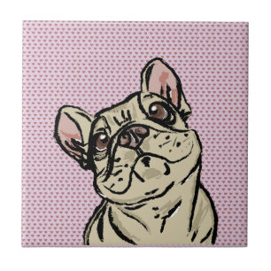 Frenchie Hearts Tile