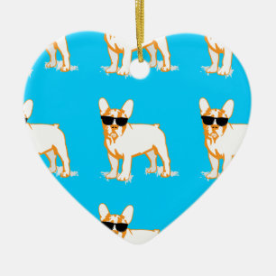 Frenchie Howlelu Ceramic Tree Decoration