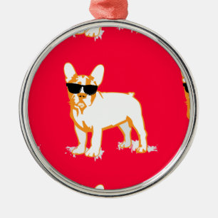 Frenchie Howlelu Metal Tree Decoration