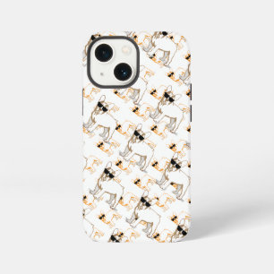Frenchie Howlelu Orange Pattern iPhone 13 Mini Case