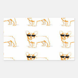Frenchie Howlelu Rectangular Sticker