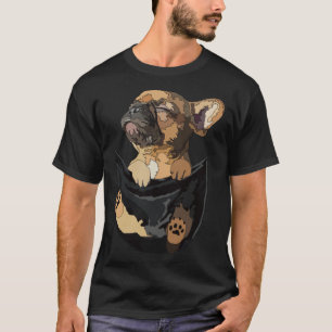 Frenchie In Pocket French Bulldog Mom Dad Dog T-Shirt