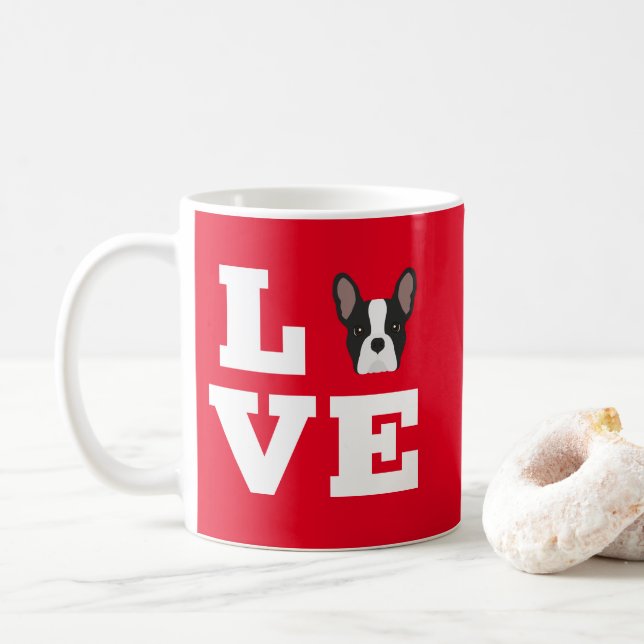 Frenchie Love | Cute French Bulldog Coffee Mug (With Donut)