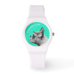 Frenchie Love - French Bulldog - Teal Watch