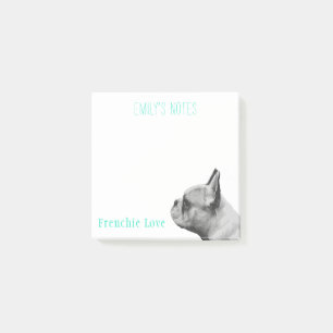 Frenchie Love   Personalised French Bulldog Post-it Notes