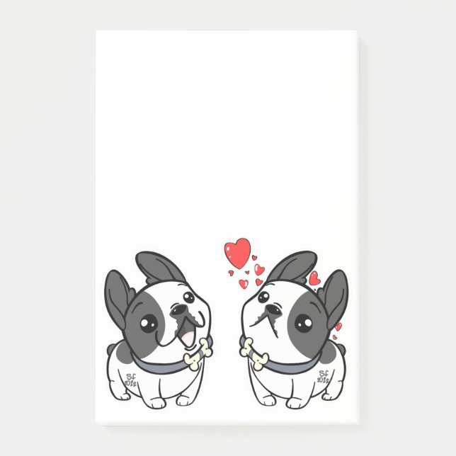 Frenchie Love Post-it Notes (Front)