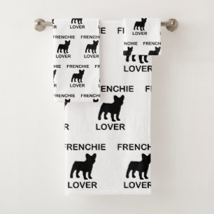 frenchie lover bath towel set