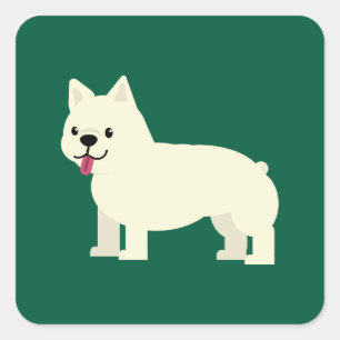 Frenchie Lover Green Square Sticker