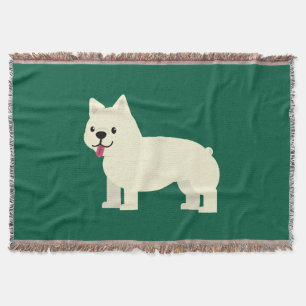 Frenchie Lover Green Throw Blanket