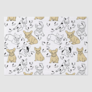 Frenchie Loves Bones Tissue Paper