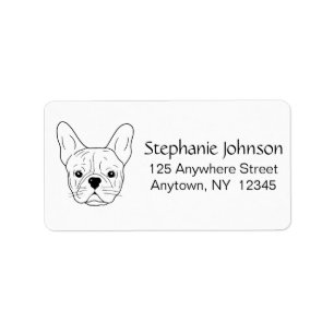 Frenchie Mama French Bulldog Lover White Address Label