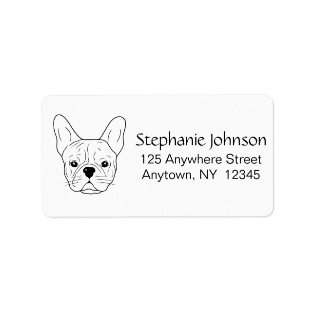 Frenchie Mama French Bulldog Lover White Address Label (Front)
