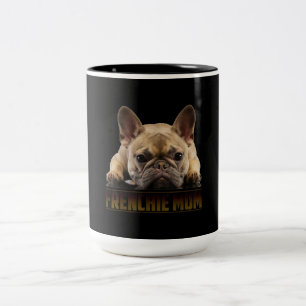 Frenchie Mama T  Women French Bulldog Gift Dog Mum Two-Tone Coffee Mug