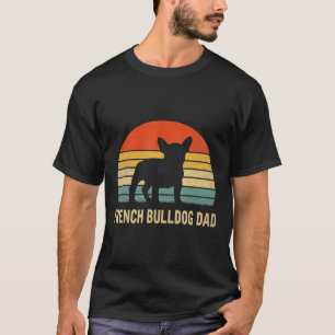 Frenchie Mens Vintage French Bulldog Dad For Dog T-Shirt