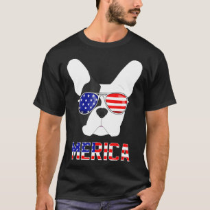 Frenchie  Merica French Bulldog Shir Patriotic Dog T-Shirt