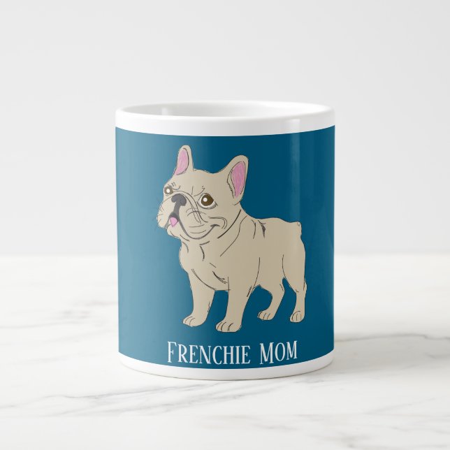 Frenchie Mom Large Coffee Mug (Front)