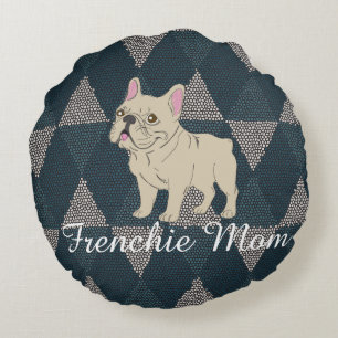 Frenchie Mom Round Cushion