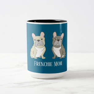 Frenchie Mom Two-Tone Coffee Mug