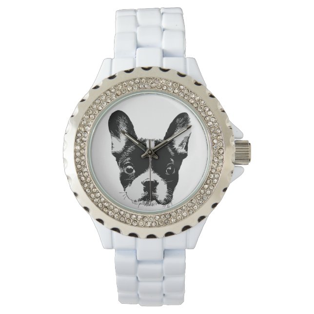 Frenchie Mum Cute French Bulldog Face Watch (Front)