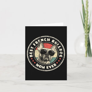 Frenchie Mum Ever Retro French Bulldog Lover Owner Card