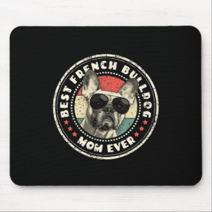 Frenchie Mum Ever Retro French Bulldog Lover Owner Mouse Mat