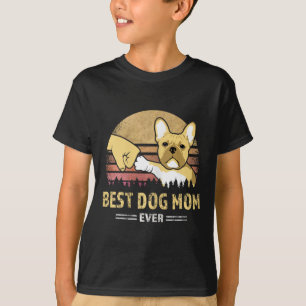 Frenchie Mum Ever Vintage French Bulldog Puppy Lov T-Shirt