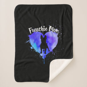 Frenchie Mum French Bulldog Dog Mum Fur Mama Sherpa Blanket