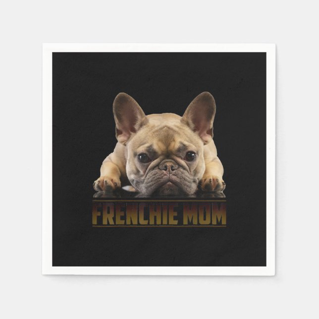 frenchie mum | french bulldog mum gift napkin (Front)