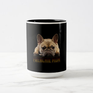 frenchie mum   french bulldog mum gift Two-Tone coffee mug
