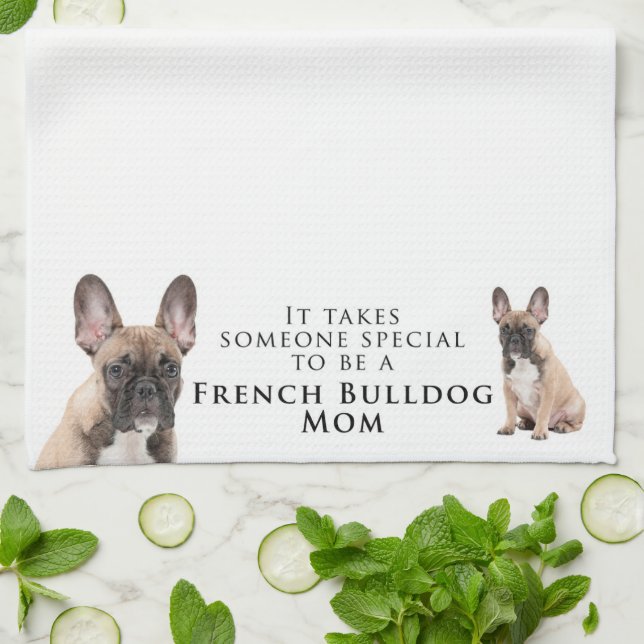 Frenchie Mum Kitchen Towel (Folded)