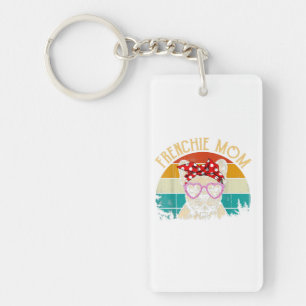 Frenchie Mum Lover Gift Vintage Retro Style Key Ring