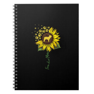 Frenchie Mum Sunflower French Bulldog Lover Gift Notebook