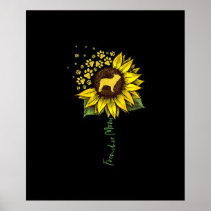 Frenchie Mum Sunflower French Bulldog Lover Gift Poster