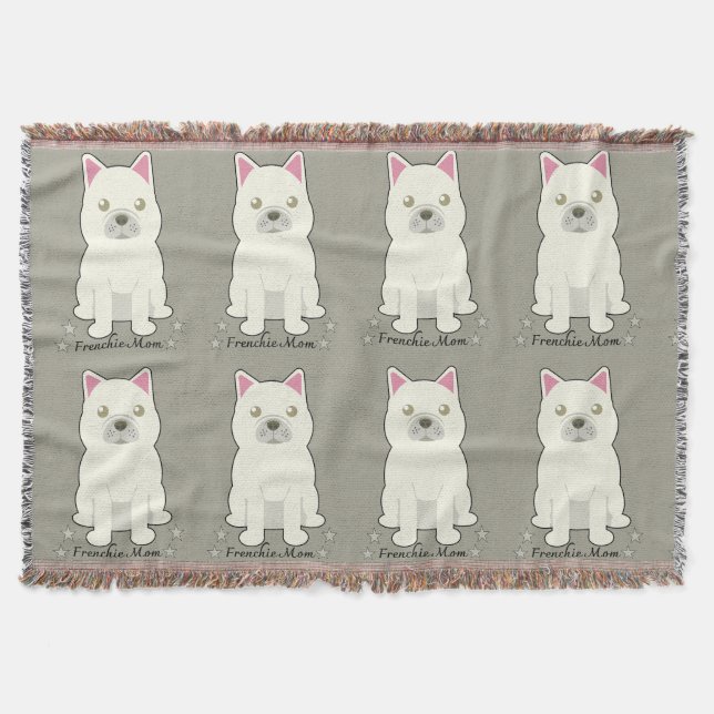 Frenchie mum throw blanket (Front)